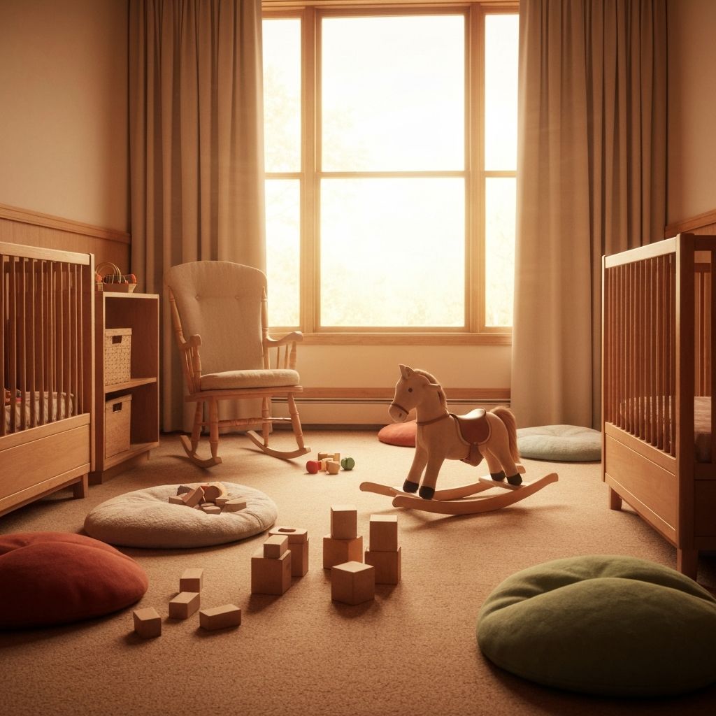 Warm and welcoming nursery room at All Saints Episcopal Church